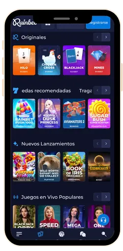 Vestíbulo del casino Rainbet