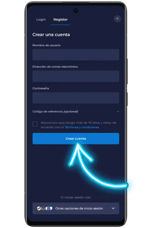 Plinko Rainbet formulario de registro de cuenta paso a paso
